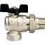 Кран шаровой со сгоном угловой 1' ВН ручка бабочка - RG008Q0M49QPCN STOUT SVB-0008-000025