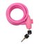 Тросовый замок взломостойкий для велосипедов и колясок с ключом 150 см розовый | 79-0314 ЧЕТЫРЕ СЕЗОНА MEET