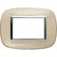 Рамка 3мод. Axolute овальная прозр. беж. карамель Leg BTC HB4803DA Legrand