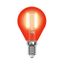 Лампа светодиодная LED-G45-5W/RED/E14 GLA02RD LED. "шар". серия Air color. Красный свет | UL-00002985 Uniel