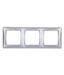 Рамка 3-м Valena горизонт. матов. алюм. (блист.) IEK 694355 Legrand