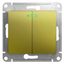 Выключатель 2-кл. СП Glossa 10А IP20 (сх. 5а) 10AX с подсветкой механизм фисташк. SE GSL001053 APC
