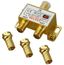 ДЕЛИТЕЛЬ ТВ "краб" x 2 + 3шт. F "BOX" 5-1000 МГц "GOLD" | 05-6101-1 REXANT MEET