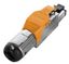Разъем полевой оконцовки RJ-45 (8P8C) под витую пару для ож кабеля toolless кат. 6A экранир. накручивающийся хвостовик PLUE-8P8C-S-C6A-SH-OR оранж. Hyperline 403347