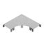 Крышка к углу горизонтальному 90 град. лотку ПЛК 400, толщ. 1,2 мм, Сендзимир цинк, 020849 | КУГП90-400-1,2-R100-СЦ Ostec