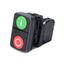 Кнопка двойная SB5 в сборе модуль 22мм зел."I"+красн."O" пластик 1НО+1НЗ SE SB5AA73415 APC