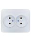 Розетка 2-м СП ASTI 16А IP20 без заземл. термопласт бел. LEZARD 7081-0200-128B