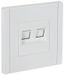 Розетка 2-м RJ11+RJ45 кат.5E FORTE&PIANO FP235 бел. IEK FP-KT20-O-1-K01