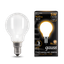 Лампа светодиодная филаментная LED 5 Вт 420 лм 2700К AC150-265В E14 шар P45 теплая матовая колба Black Filament Gauss - 105201105