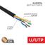 Кабель витая пара U/UTP, CAT 5e, PE, 4PR, 24AWG, OUTDOOR, SOLID, черный, 305м, РФ REXANT | 01-0045-R MEET