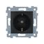 Мария Механизм розетки одноместной с з/к со шторкой скрытой установки РС16-446 Антрацит - 110037 Кунцево