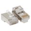 Коннектор RJ-45 TERACOM PRO экранированный 8P8C 30мкд Cat.6 (упак.20шт) | TRP-PLUG-6FTP-20 EKF