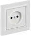 Розетка BRITE РСР10-1-0-БрАБ 10А в сборе без заземл. защ. шторок арктич. бел. IEK BR-R10-10-K91-F