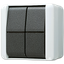 Сдвоенная кнопка 10AX 250V~; для накладного монтажа IP44 | 835W Jung