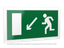 Знак безопасности PS-42226.E08 "Напр. к эвакуационному выходу налево вниз" Белый свет a23554 BS