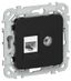 Розетка 2-м СП FLITE РКТВ5е-2-0-ФлЧ RJ45/TV кат.5E UTP механизм черн. IEK FI-AK22-1-K02
