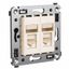 Розетка компьютерная 2-м СП Avanti "Ванильная дымка" RJ45 кат.5E экранир. DKC 4405364 ДКС