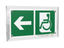 Знак безопасности PT-17328.E72 "Напр. движения к эвакуац. выходу МГН налево" Белый свет a22490 BS