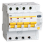 Выключатель автоматический дифференциального тока АД14 4п 40А C 30мА тип AC (5 мод) | MAD10-4-040-C-030 IEK