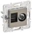 Розетка двойная TV+RJ45 кат.5E SKANDY SK-A14N никель IEK SK-AK20-1-K50