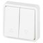 Переключатель Эксперт 11-1528-01 для жалюзи кнопочный IP55, 10АХ-250В, СУ, белый - Б0063249 ЭРА