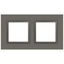 Рамка для розеток и выключателей Elegance 14-5202-16 на 2 поста, металл, титан | Б0065843 ЭРА