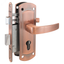 Замок врезной цилиндровый с ручками для деревянных дверей, АЛЛЮР ЗВ4-1/55A AC старая медь - 7156 ПТК