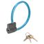 Замок навесной с тросом, СТАНДАРТ ВС2-6С (350мм) голубой - 1001 ПТК