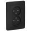 Розетка 2-м СП Blanca 16А IP20 250В без заземл. защ. шторки антрацит SE BLNRS000126 APC