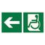 Знак безопасности NPU-3413.E72"Напр. движения к эвакуац. выходу МГН налево" Белый свет a19931 BS