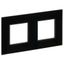 Рамка 2-м SKANDY SK-F22Bl стекло черн. IEK SK-M22-G-K02