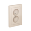 Розетка ATLASDESIGN двойная без заземления со шторками 16А в сборе бежевый - ATN000222 APC