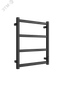 Полотенцесушитель электрический из квадратного профиля L plaza neo 60/50 с диммером цвет чёрный матовый - 4656759179236 ДВИН