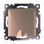 Розетка 1-местная с крышк защ. штор (механизм) с/з, 250В, 16А, серия Катрин, GLS16-7112-02, шампань | 39594 STEKKER FERON
