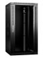 Шкаф телекоммуникационный настенный SH-05F-22U60/45-BK 19дюйм 22U 600х450х1082мм дверь стекло черн. (RAL 9004) Cabeus 8597c