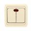 Выключатель 2-кл. СП Лондон с инд. 10А беж. EKF EEV10-123-20