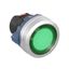 Головка кнопки плоская прозрачная с фиксацией, зеленая, алюминий | M22P-FLLGA DKC ДКС
