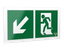 Знак безопасности PS-42226.E33 "Напр. к эвакуационному выходу налево вниз" Белый свет a23564 BS
