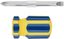 Отвертка с переставным жалом ''коротыш'', CrV сталь, сине-желтая пластиковая ручка 6х32 мм PH2/SL6 - 56212 РОС