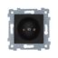 Мария Механизм розетки одноместной скрытой установки РС16-444 Антрацит - 110039 Кунцево