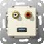 Мех-м с накладкой USB с/у пластик кремово-белый IP20 Gira System 55 | 569101