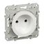 Механизм розетки 1-м СП 1мод. Odace 16А IP21 без заземл. защ. шторки винт. клеммы бел. SchE S52R033 APC