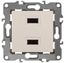 Устройство зарядное USB 12-4110-02 , 5В-2100мА, слоновая кость (6/60/1920) |Б0027492 | ЭРА