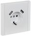 Розетка FORTE&PIANO 16А USB A+A 3.1А FP245 с заземл. защ.шторки винт. крепл. бел. IEK FP-R14-16-U21-D31-K01