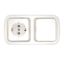 Блок СП (розетка с заземл. + 1-кл. выкл.) бел. Bylectrica В-РЦ-495