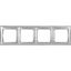 Рамка 4-м Valena горизонт. алюм. модерн Leg 770344 Legrand
