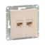 Механизм розетки RJ45 (cat5), кремовый Эпика |UP1-SOI-RJ45-5| EKF