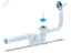 Сифон для ванны АНИ 1 1/2' x 40 с выпуском и переливом гибкой трубой 40х50 - E255 пласт