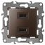 Устройство зарядное USB 12-4110-13 , 5В-2100мА, бронза (6/60/1920) |Б0027498 | ЭРА