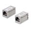 Адаптер проходной RJ45-RJ45 (8p8c), категория 5е, экранированный - CA-8p8c-C5e-SH Cabeus 9676c